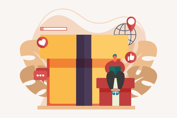 E Commerce Flat Illustration Design