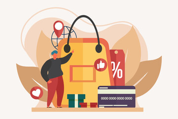 E Commerce Flat Illustration Design