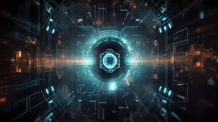 Abstract digital and futuristic technology background