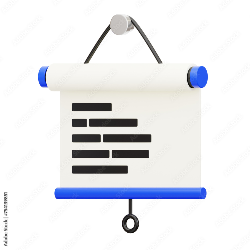 Poster 3d presentation board model conveying ideas visually. 3d illustration, 3d element, 3d rendering. 3d 
