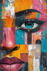 Vibrant brushstrokes create a captivating abstract oil painting, perfect for adding a touch of surrealism to any modern space.