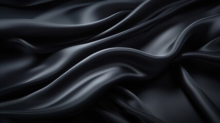 Obraz premium Black silk fabric background