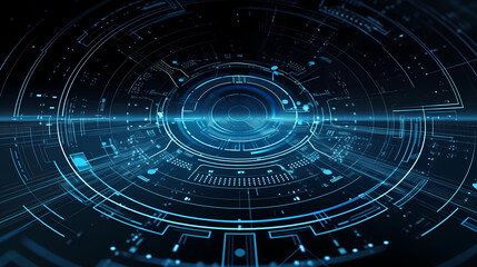 Obraz premium 3D abstract network of neural network futuristic technology background