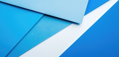 Abstract Blue Layered Paper Textured Background