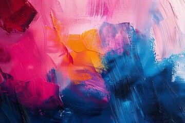 Colorful abstract art created using acrylic and watercolor on canvas.