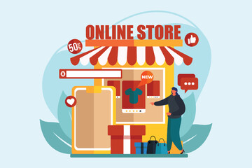 E Commerce Flat Illustration Design