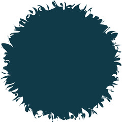 black and white frame circle  background and texture  frame outline abstract 