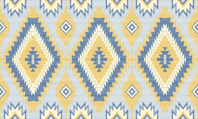 American tribal ethnic native pattern.Traditional Navajo,Aztec,Apache,Southwest and Mexican style fabric pattern.Abstract vector motifs pattern.For fabric,clothing,blanket,carpet,woven,wrap,decoration