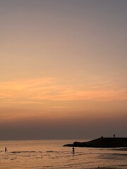 sunset on the beach
