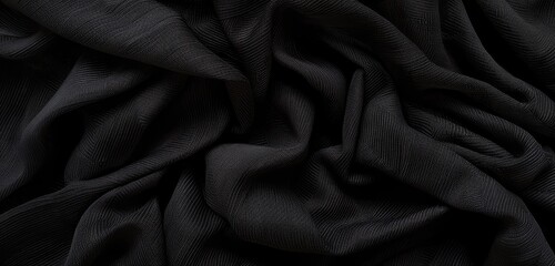 Elegant Black Fabric Texture for Luxurious Background