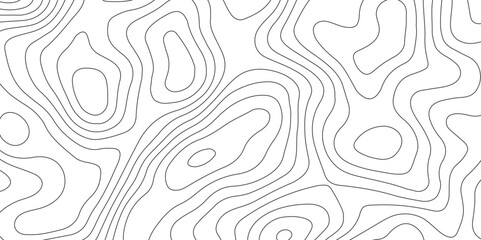 Abstract design with seamless pattern with lines topographic map. geographic mountain relief. retro topographic map. geographic contour map paper texture. terrain path isolated on a white background. - obrazy, fototapety, plakaty