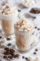 delicious White Chocolate Mocha - Espresso with white chocolate-flavored syrup and steamed milk topped with whipped cream