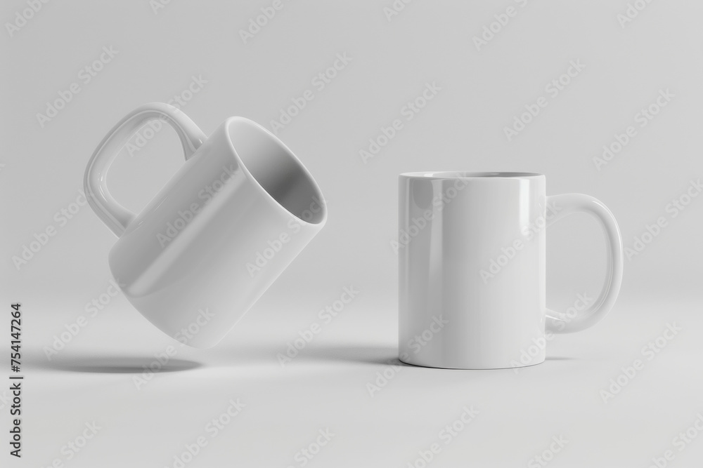 Poster Mug Mockup - For showcasing mug or cup designs floating in the air