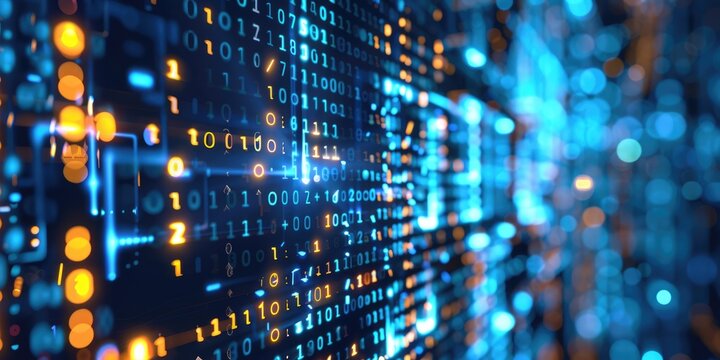 Boost Your Productivity with Algorithm and Computer. Cyber Security, Communication and Digit Concepts