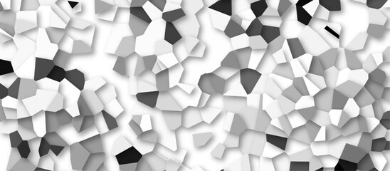 abstarct Pastel white and gray glass broken tile pattern background. geometric pattern with 3d shapes vector Illustration. white broken wall paper in decoration.  low poly crystal mosaic background.
