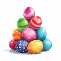 Fototapeta na wymiar Colorful Easter eggs vector illustration