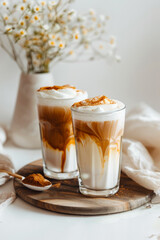 delicious Iced Caramel Cloud Macchiato - A light and airy espresso beverage with caramel flavor served cold