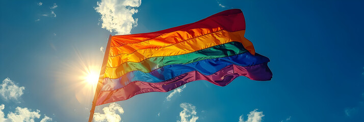 rainbow in the sky,
 LGBT Gay Pride. LGBTQ Rainbow Flag. Truth Minor 