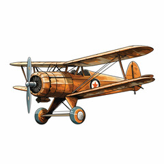 A vintage airplane vector illustration