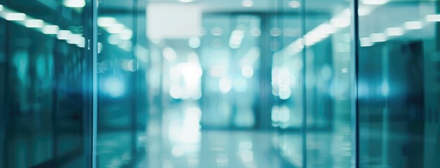 Blurred View of a Modern Corporate Office
