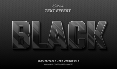 black editable text effect