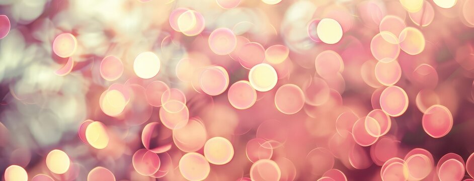 Abstract Soft Pink Bokeh Lights for Backgrounds