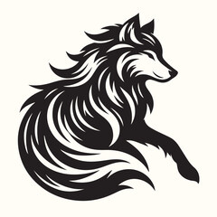 Wolf Animal Silhouette Vector Illustration