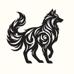 Wolf Animal Silhouette Vector Illustration