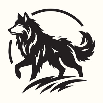 Wolf Animal Silhouette Vector Illustration
