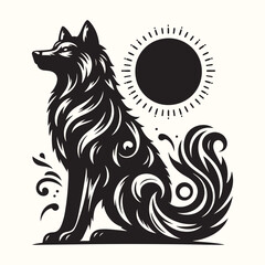 Wolf Animal Silhouette Vector Illustration
