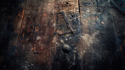 Rustic Weathered Wooden Workbench Texture