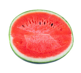 Slice of watermelon isolated on transparent background. PNG