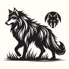 Wolf Animal Silhouette Vector Illustration