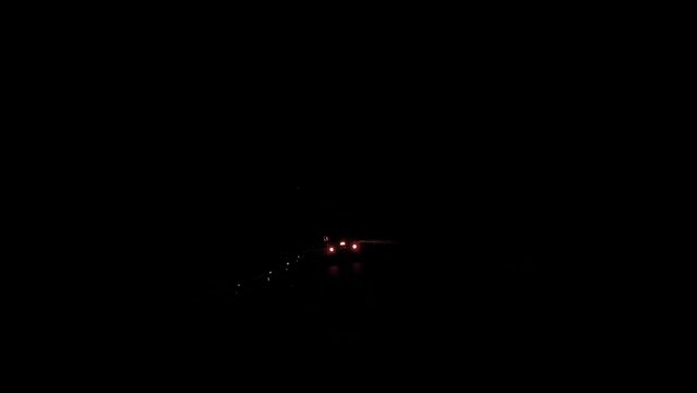 January 14, 2024 - Rawai, Phuket Thailand. A drive around the Rawai area after dark on very dimly lit streets.