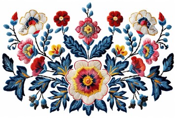 ethnic Turkish embroidery, floral patterns