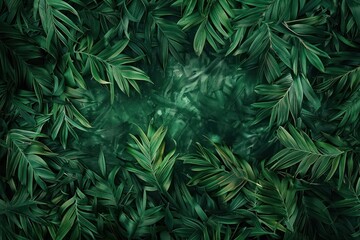 Abstract green texture, nature background, tropical leaf