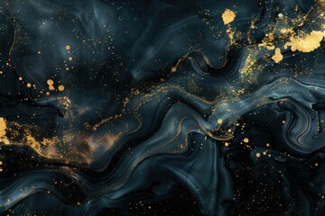beautiful abstract fluid art background texture. ink and gold mixed texture - obrazy, fototapety, plakaty