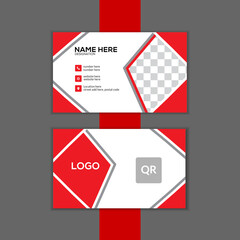 Naklejka na ściany i meble Creative and clean corporate business card template. layout in rectangle size. 