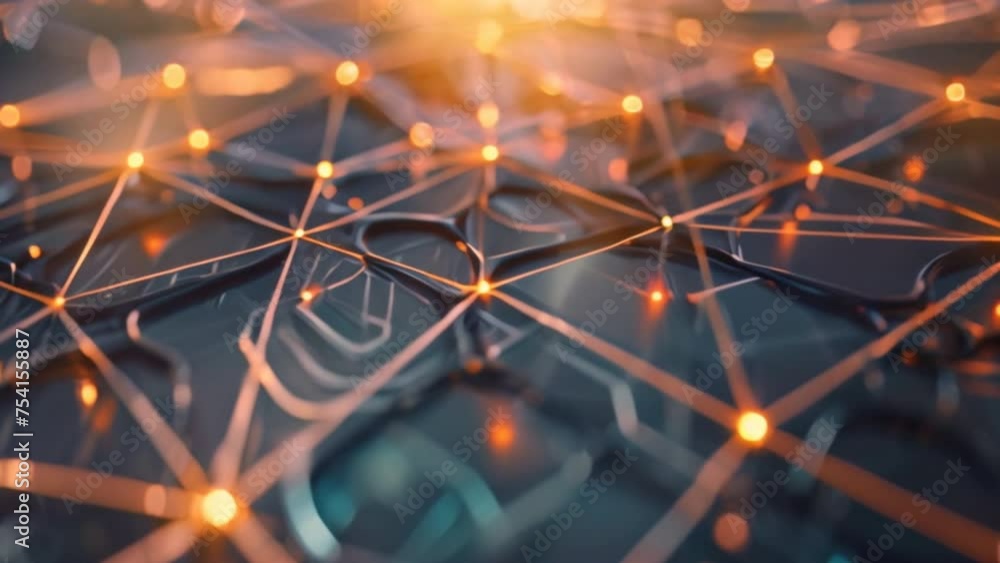 Aufkleber 3d rendering of network business concept