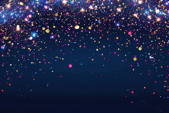 Falling colorful multicolored glitter confetti