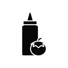 ketchup bottle icon vector template simple and clean