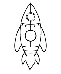 Space ship vector icon. Rocket icon. Startup sign and symbol. Rocket launcher icon