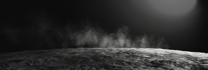Lunar Surface with Rising Earthlight - obrazy, fototapety, plakaty
