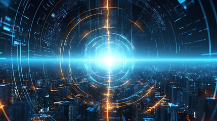 Obraz premium Premium digital art, technology concept background