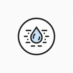 Water droplet symbol, minimal,medical icon