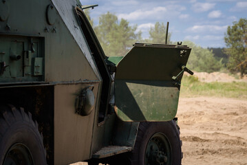 
MILITARY - Wheeled armored transporter of Soviet construction