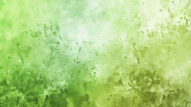 Green Watercolor Gradient with Texture Splashes