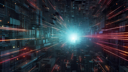Obraz premium Premium digital art, technology concept background