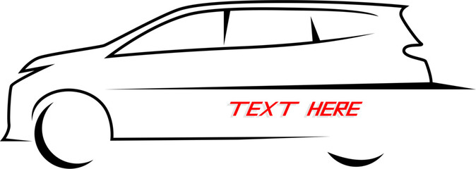 car silhouette vector for branding, logo