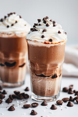 delicious Java Chip Frappuccino - Mocha-flavored Frappuccino with chocolate chips topped with whipped cream